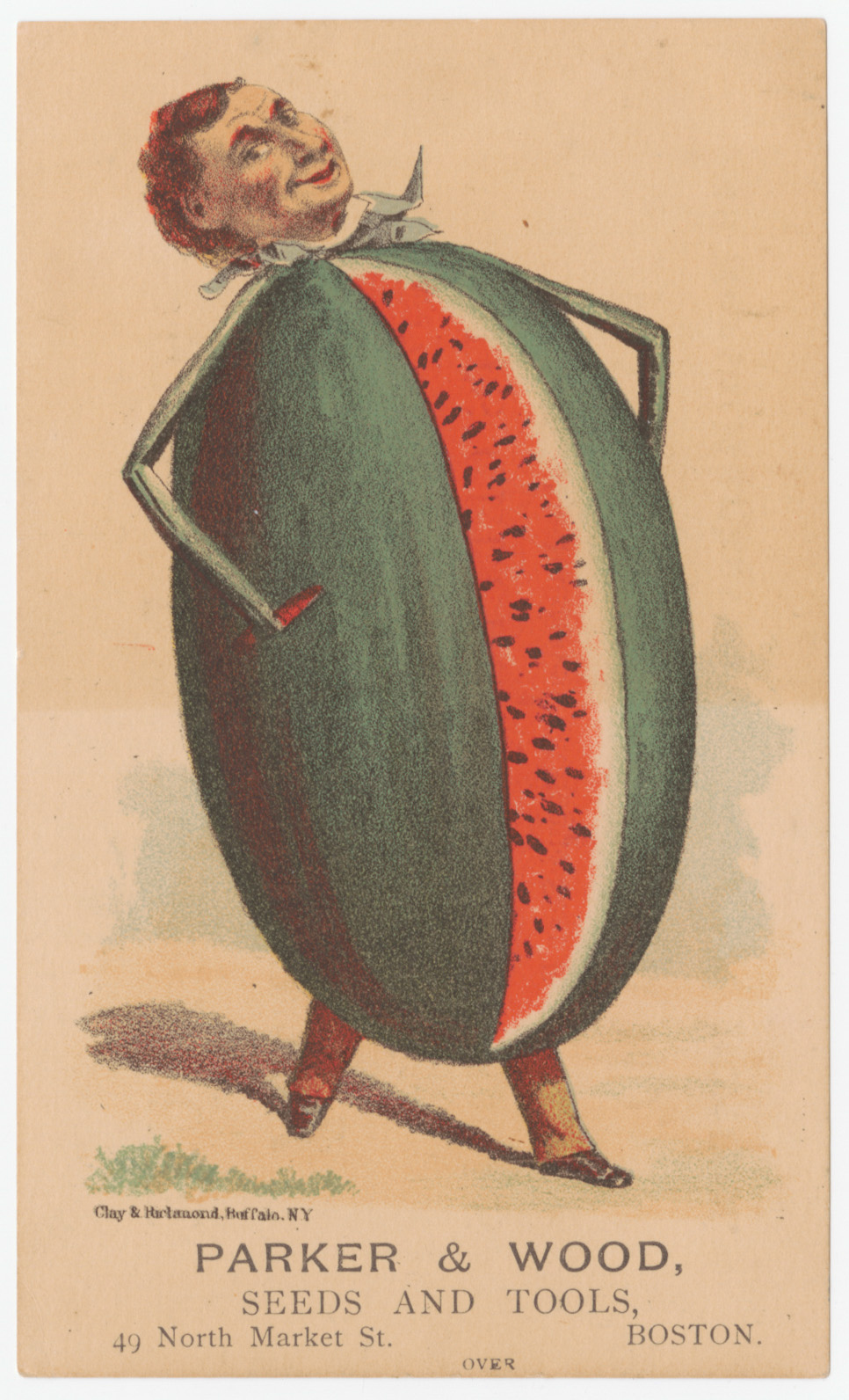 Watermelon man trade card