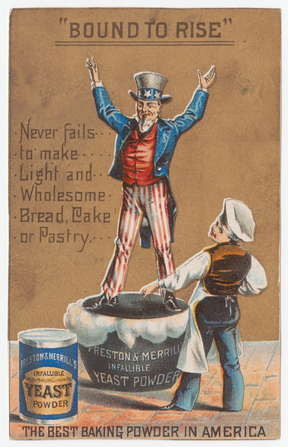"Bound to rise" trade card