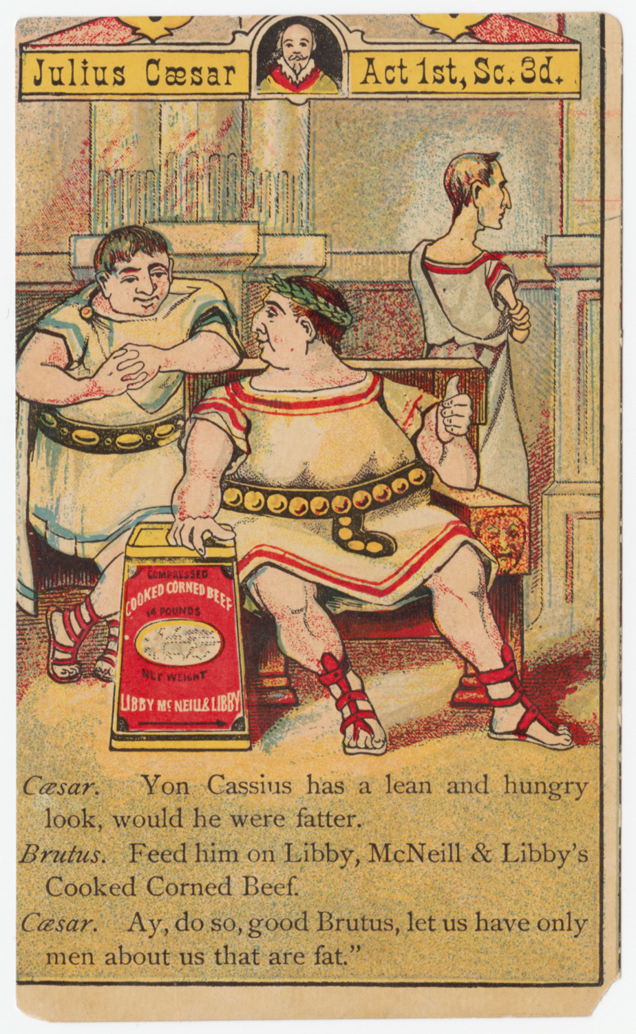 Trade card depicting Julius Caesar
