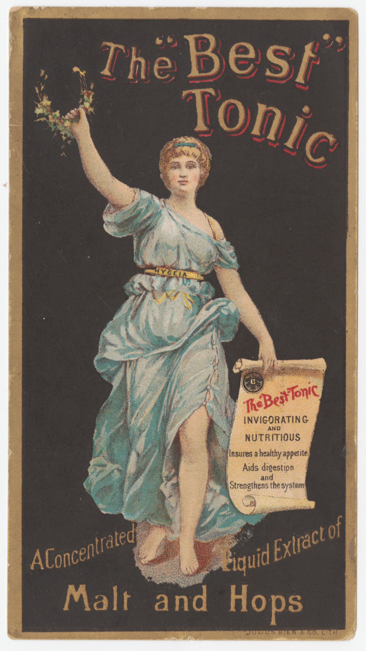 "The 'Best' Tonic" trade card