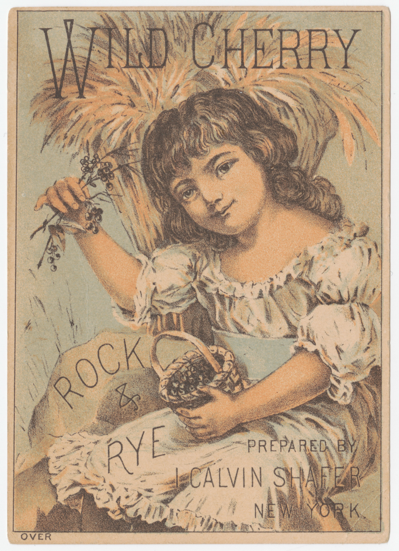 "Wild Cherry" trade card, depicting a young girl